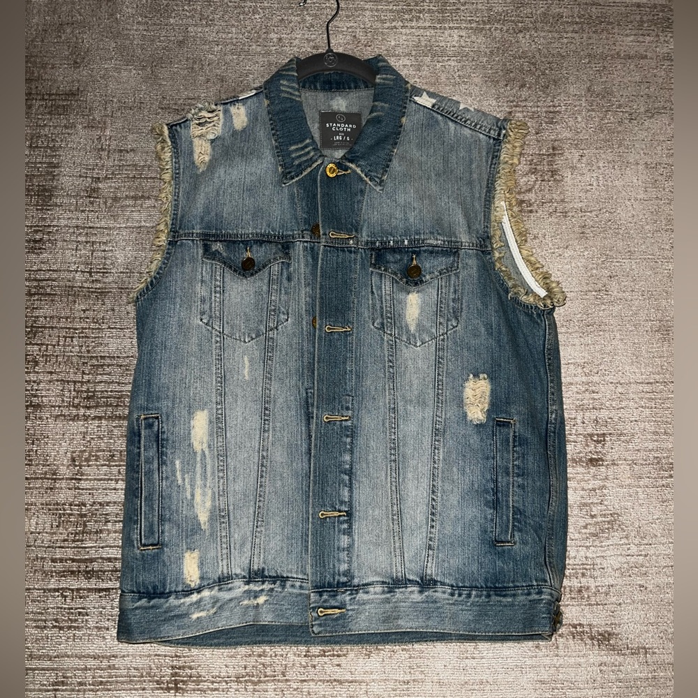 Standard Cloth size Large jean vest.